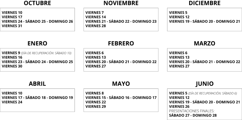 Calendario MA2